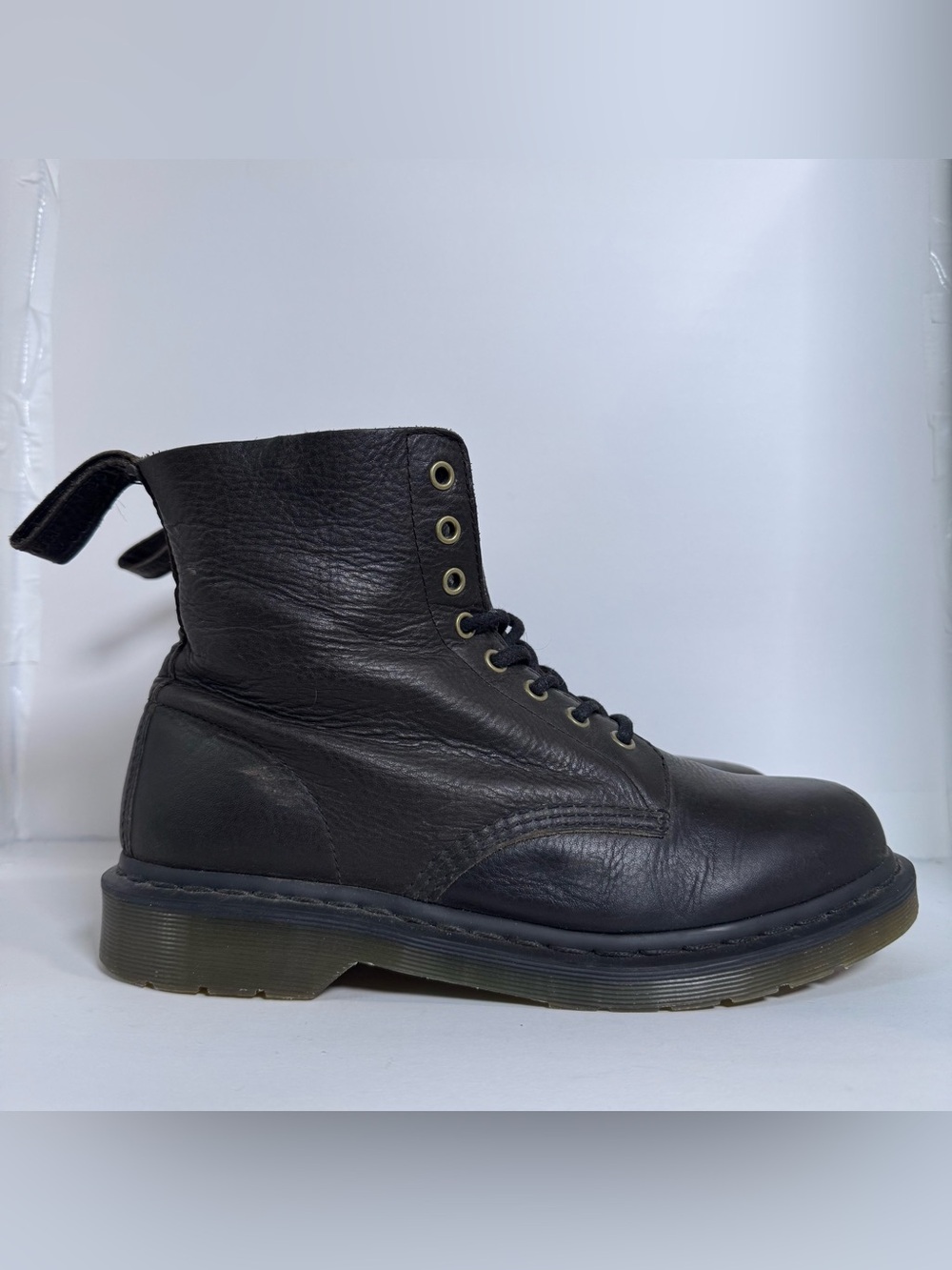 Dr. Martens 1460 Pascal Raw Unrimmed Ankle Soft Leather Boots Men 10 Dark Brown
